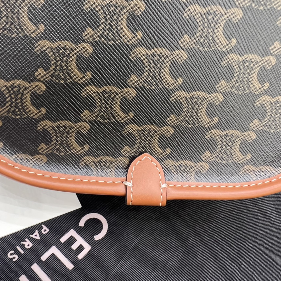 Túi Xách Nữ Folco Cuir Triomphe 191562 Logo Celine