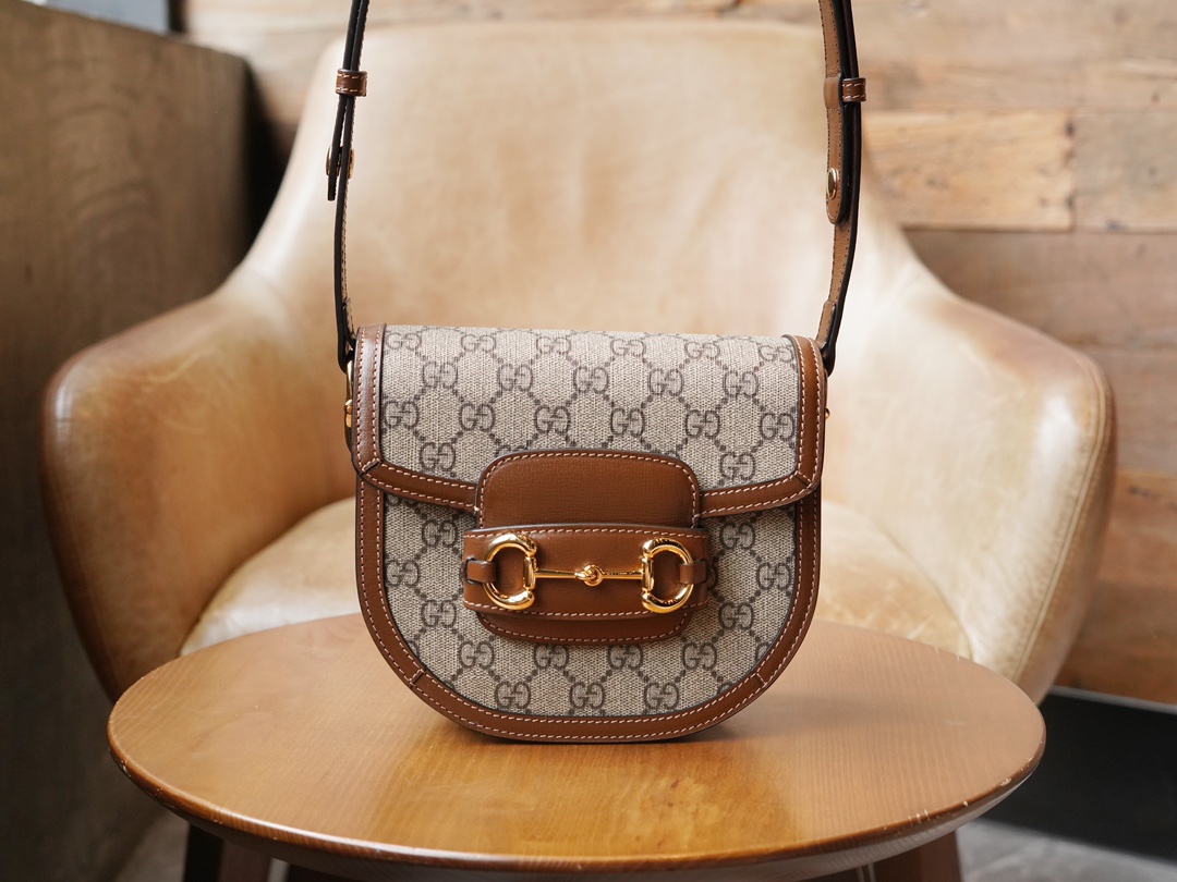 Mini sac rond Gucci Horsebit 1955 760191 (logo)