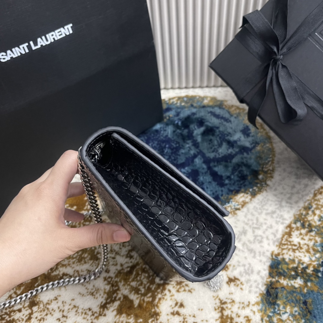 YSL KATE 474366 (Black-silver)
