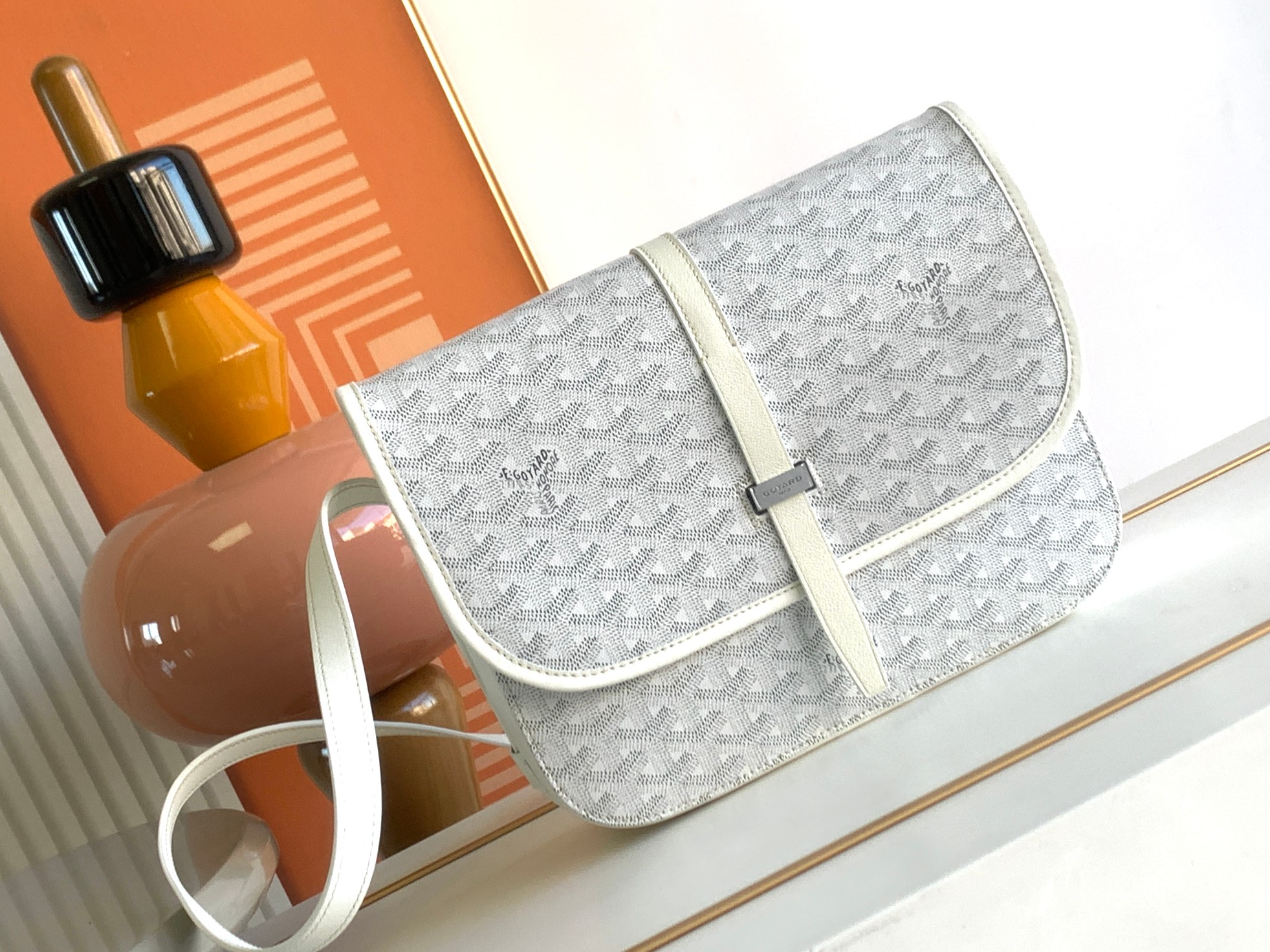 Túi Xách Nam Goyard Belvedere 8023 Màu Trắng 