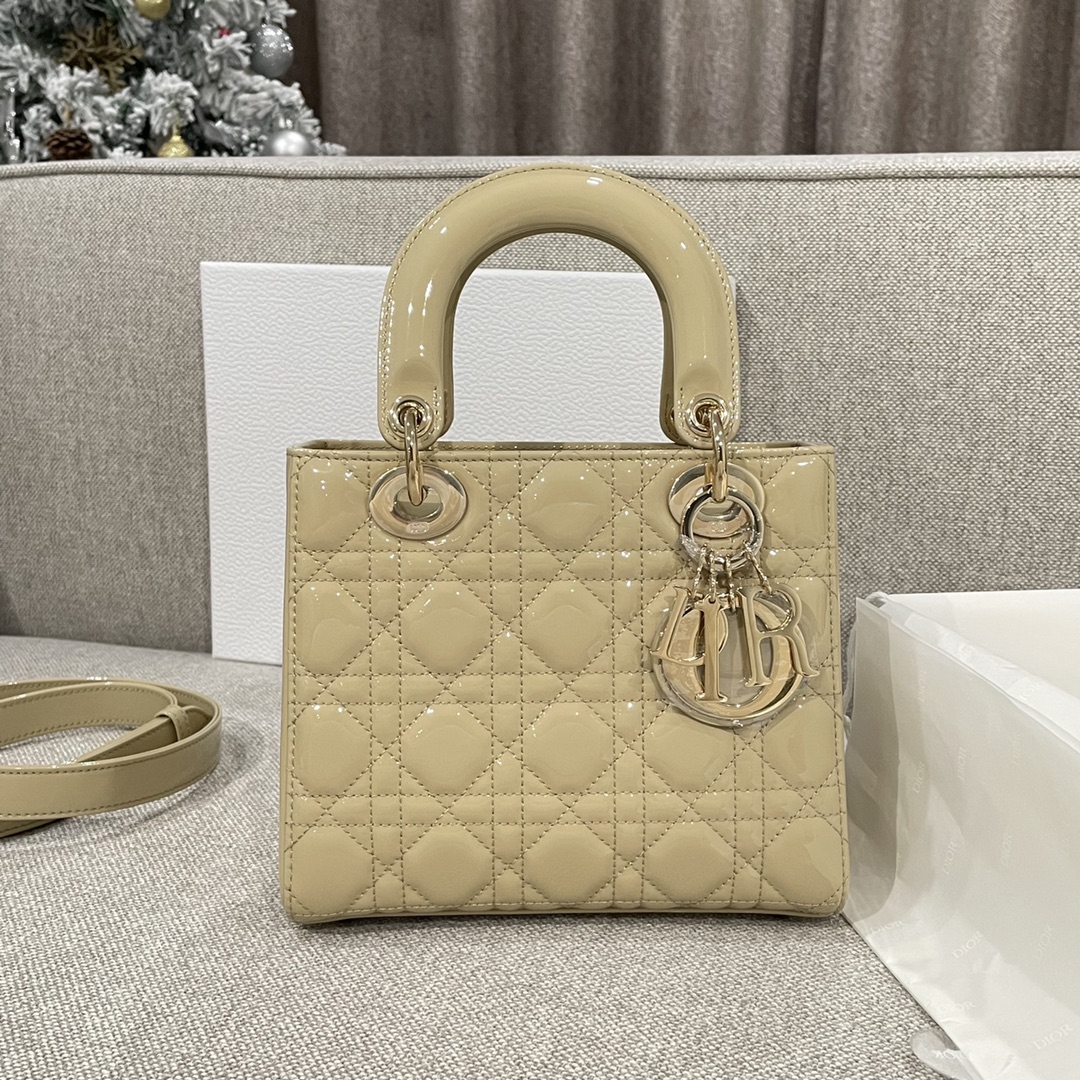 Túi Xách tay Lady Dior Nữ Màu Be