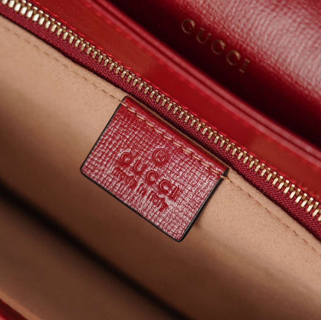 Túi Xách Gucci Horsebit 1955 602204 Logo Đỏ
