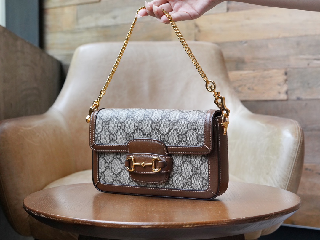 Sac à épaule Gucci Horsebit 1955 petite taille 752002( Logo) 