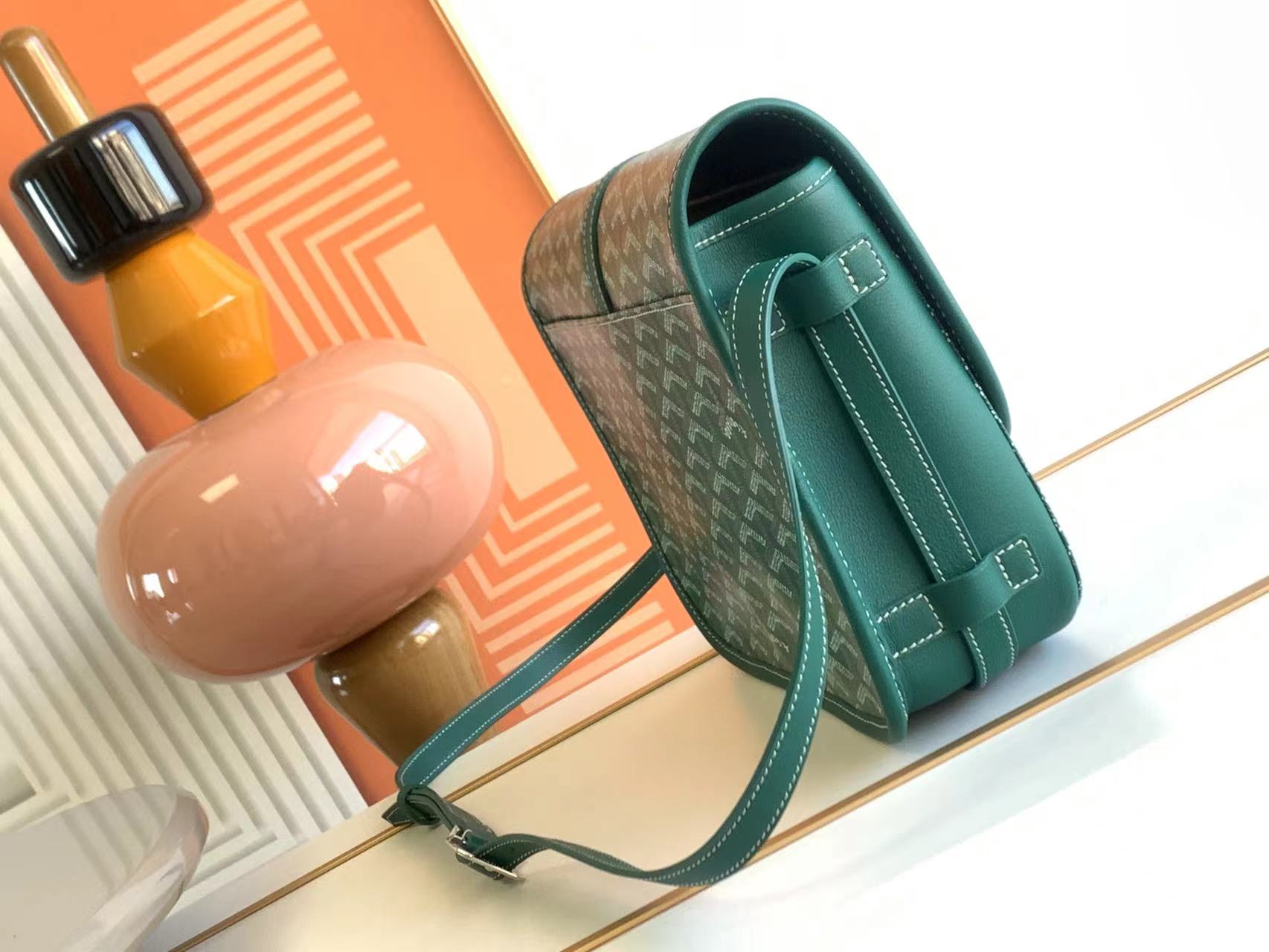 Túi Xách Nam Goyard Belvedere 8023 Màu Xanh Lá 