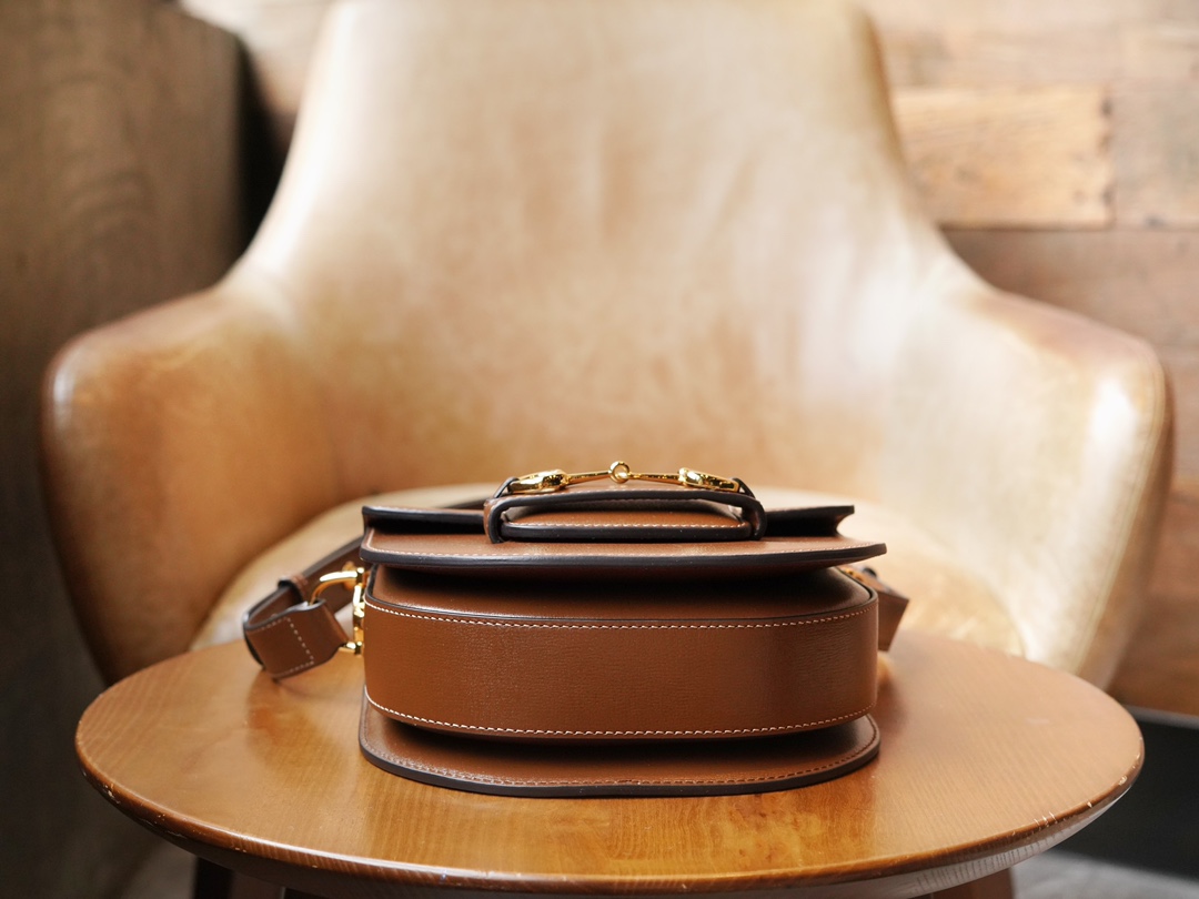 Mini sac rond Gucci Horsebit 1955 760191(Brow)