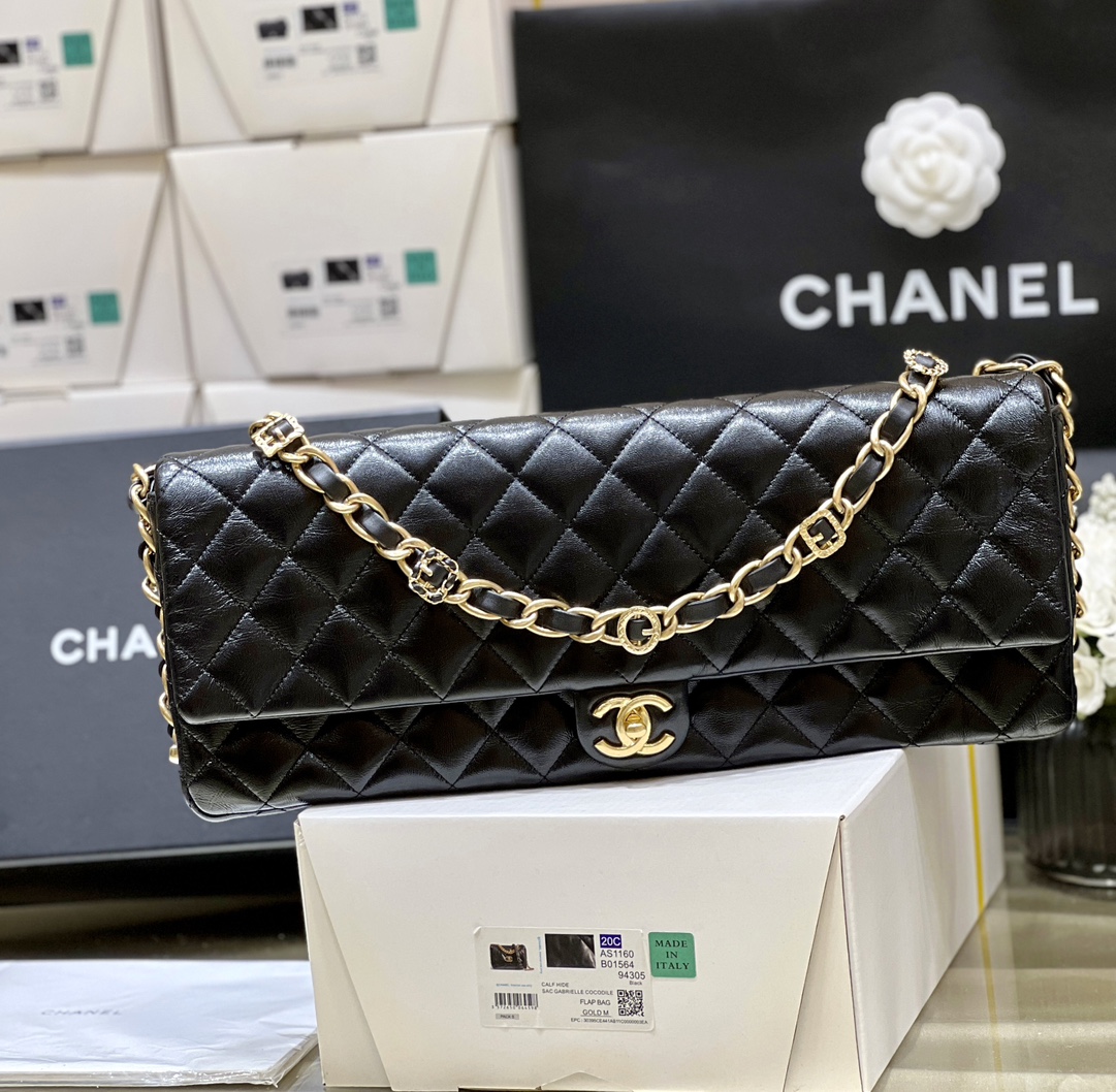 Túi Xách Chanel24A MAXI Màu Đen 