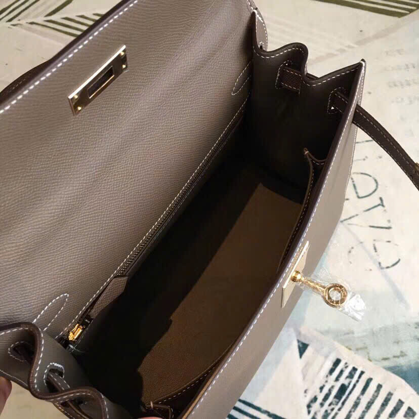 Túi xách Hermes Kelly màu nâu 
