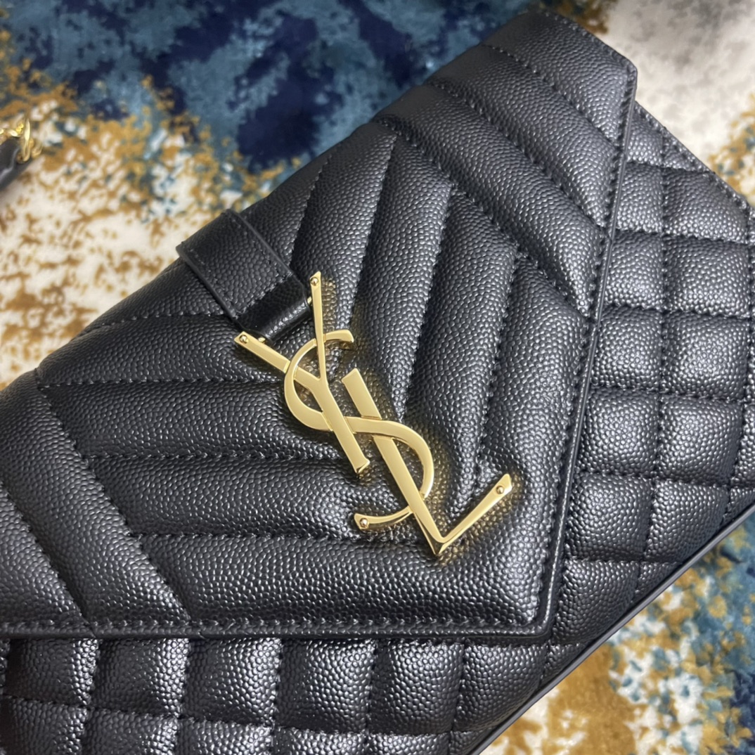 YSLEnveloppe 526286 (Black-gold)