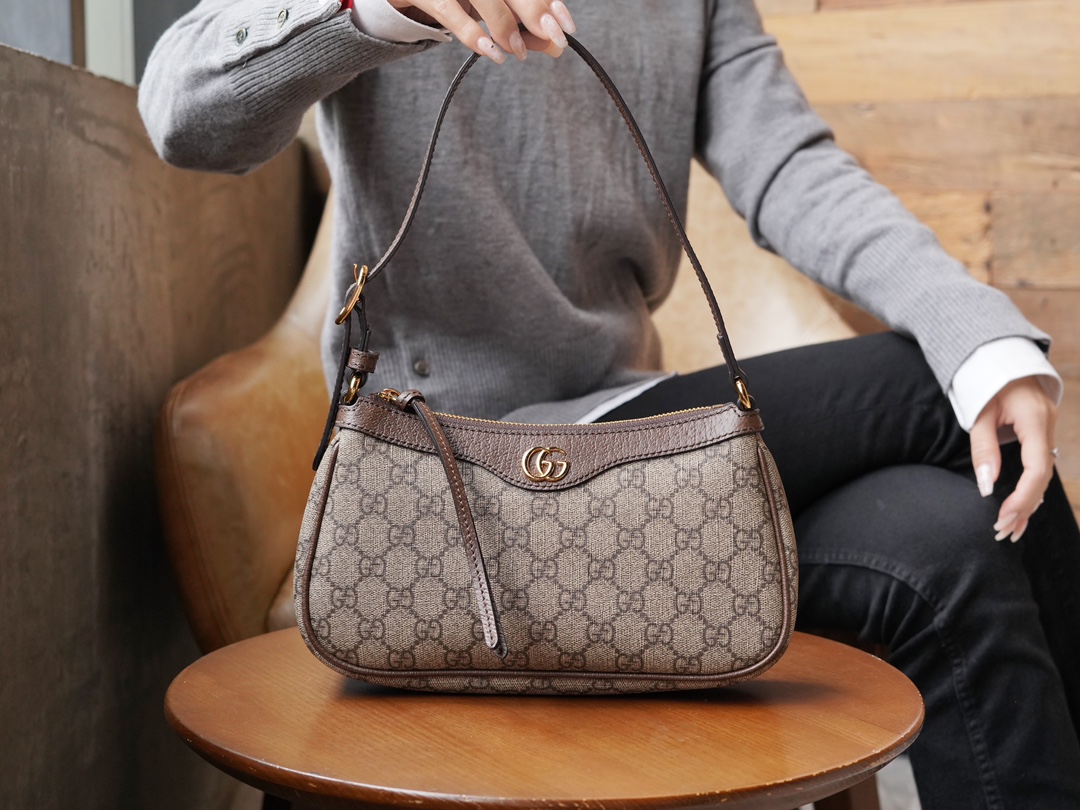 Túi Xách Nữ Gucci Ophidia 735145 Logo Nâu