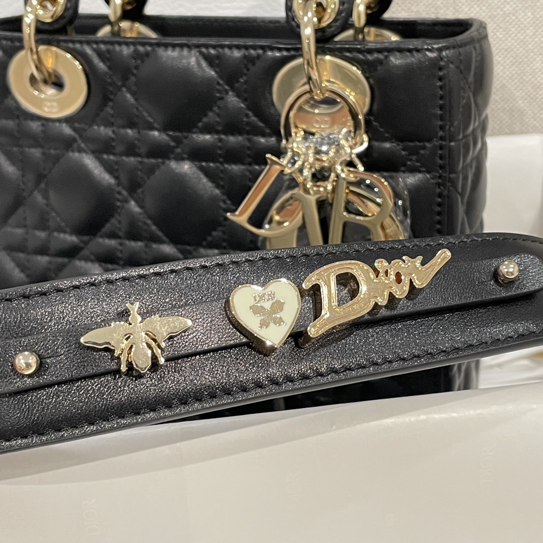 Túi Xách tay Lady Dior Nữ Màu Đen