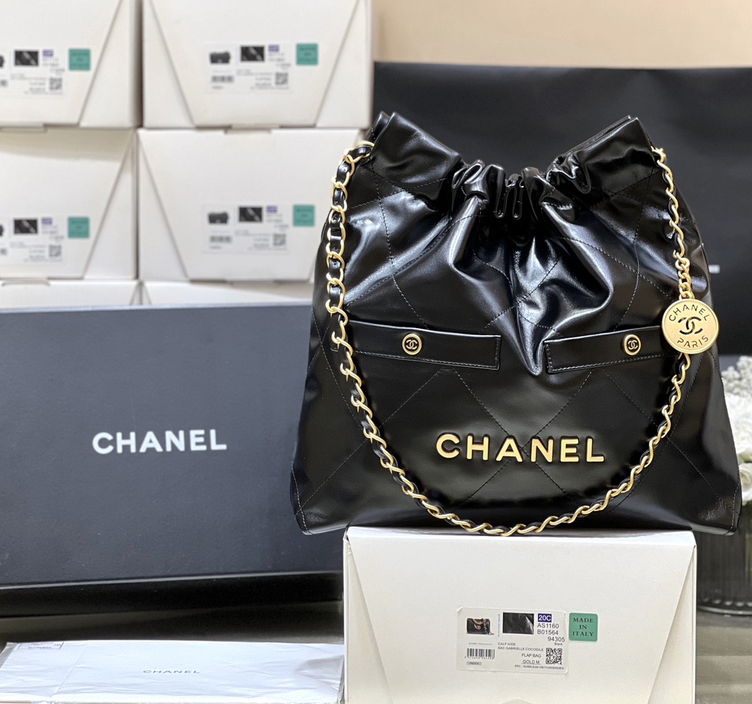Túi Xách Nữ Chanel 22Bag AS3260 Màu Đen 