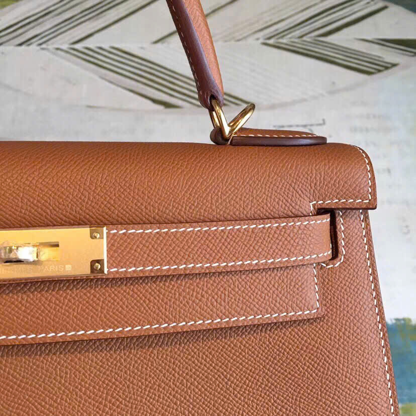 Túi xách Hermes Kelly màu cam 