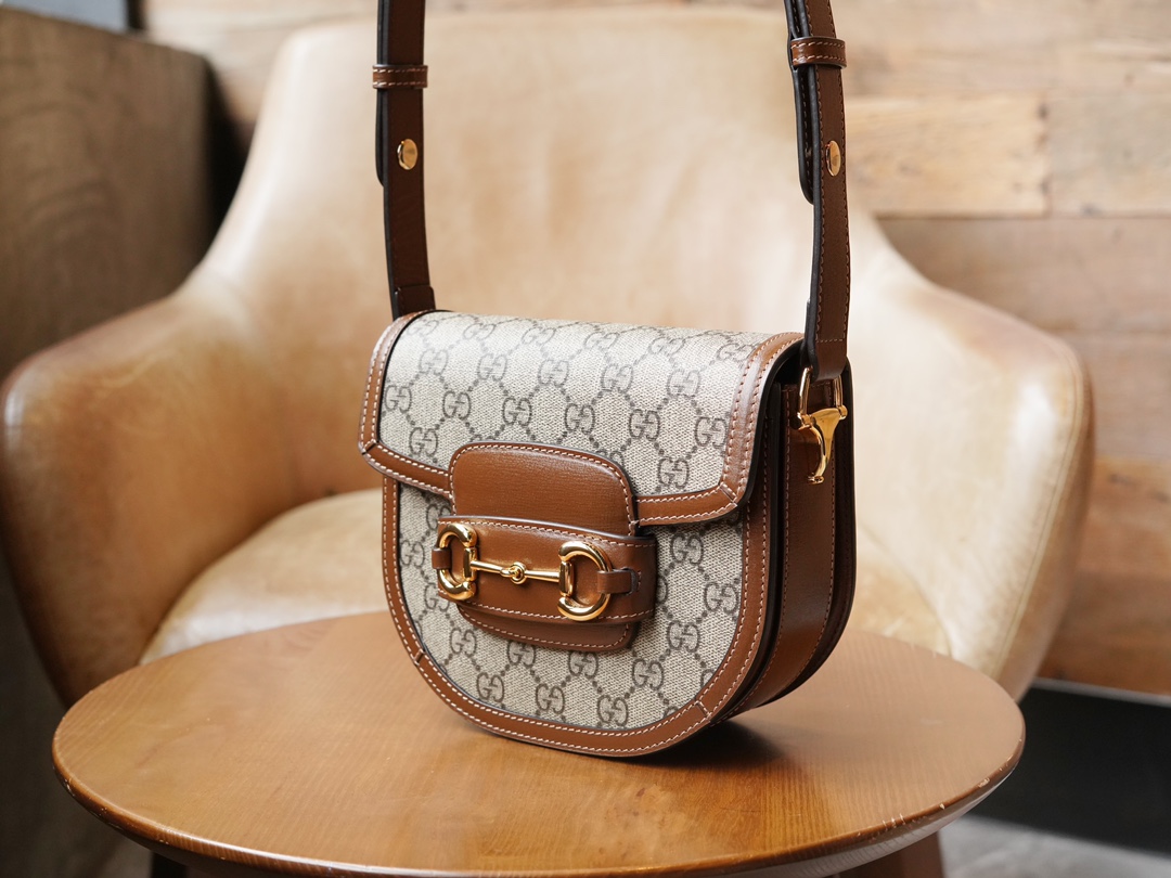 Mini sac rond Gucci Horsebit 1955 760191 (logo)