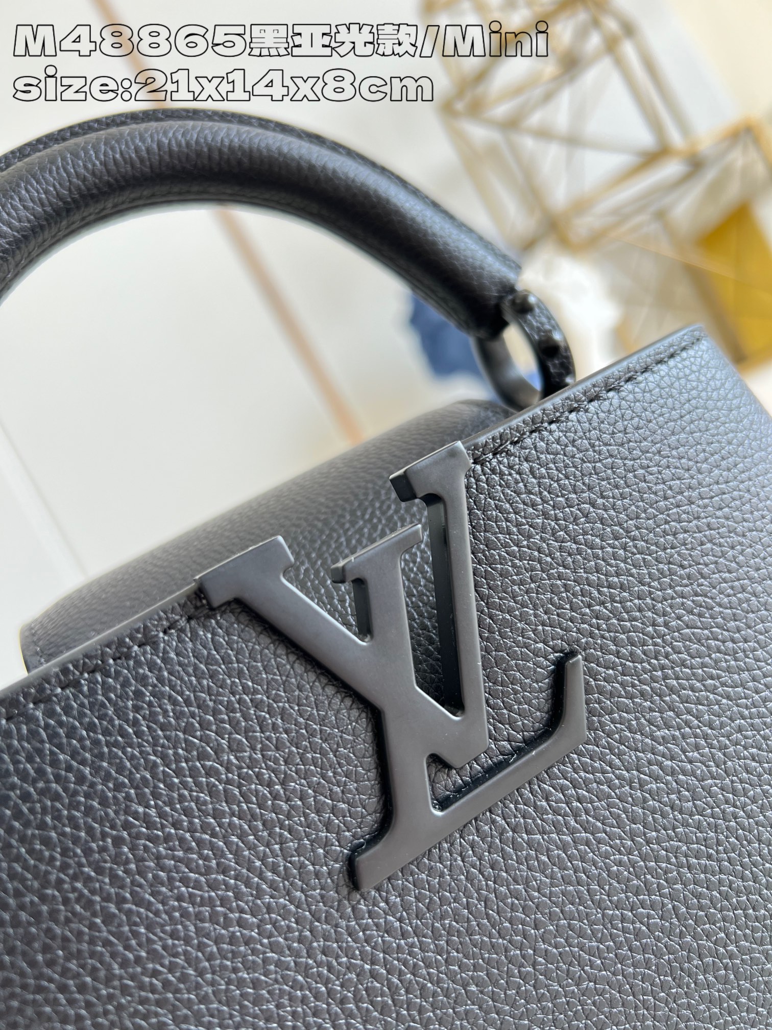 Túi Nữ Louis Vuitton Capucines mini M48865 Màu Đen