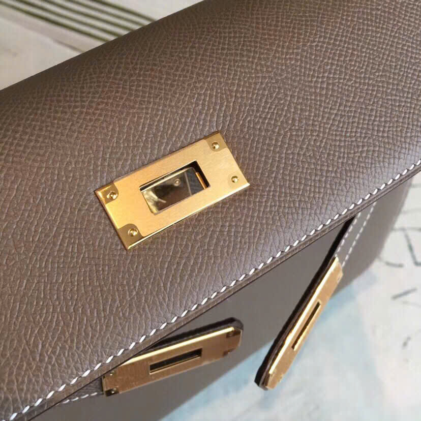 Túi xách Hermes Kelly màu nâu 