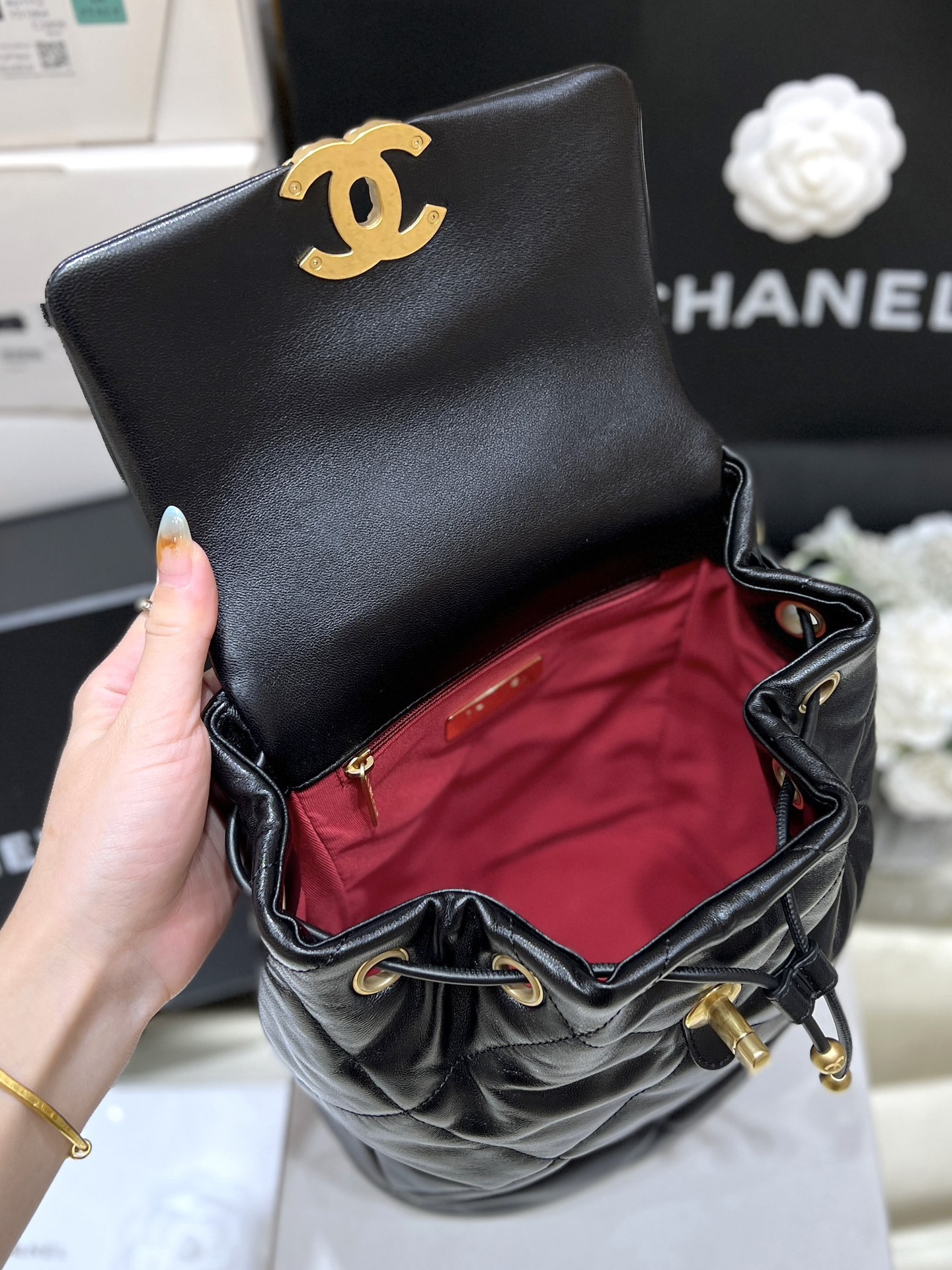 Balo Chanel AS4223 Màu Đen 