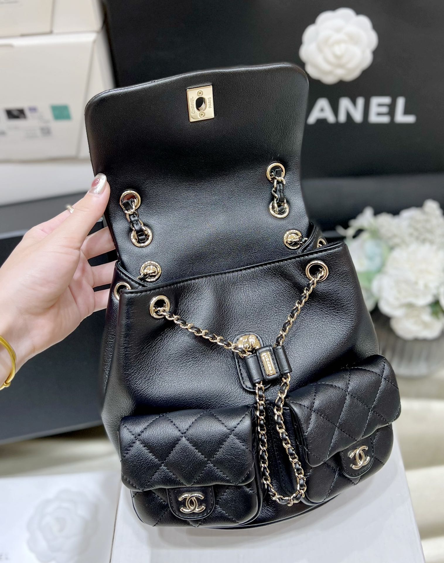 Balo Chanel Nữ AP3860 Màu Đen