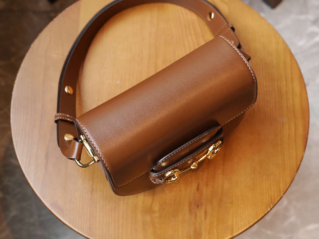 Mini sac rond Gucci Horsebit 1955 760191(Brow)
