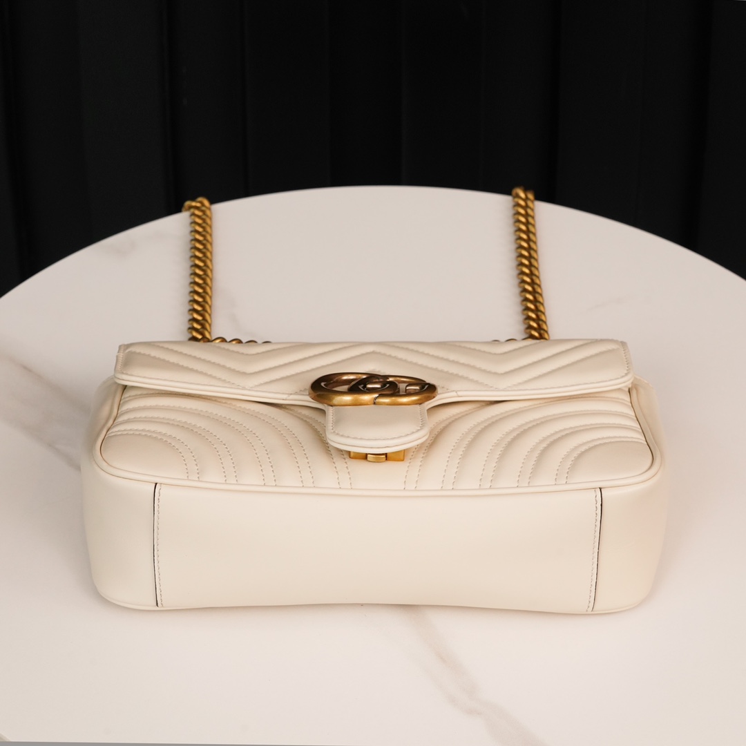 Túi Xách Nữ GG Marmont Petite Taille 443497 Màu Trắng