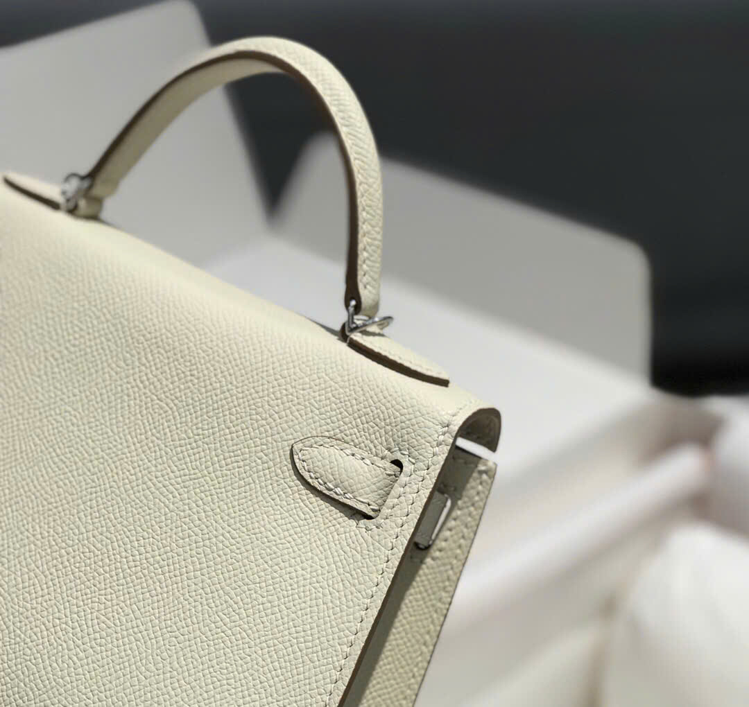 Túi xách Hermes Kelly Mini màu trắng 