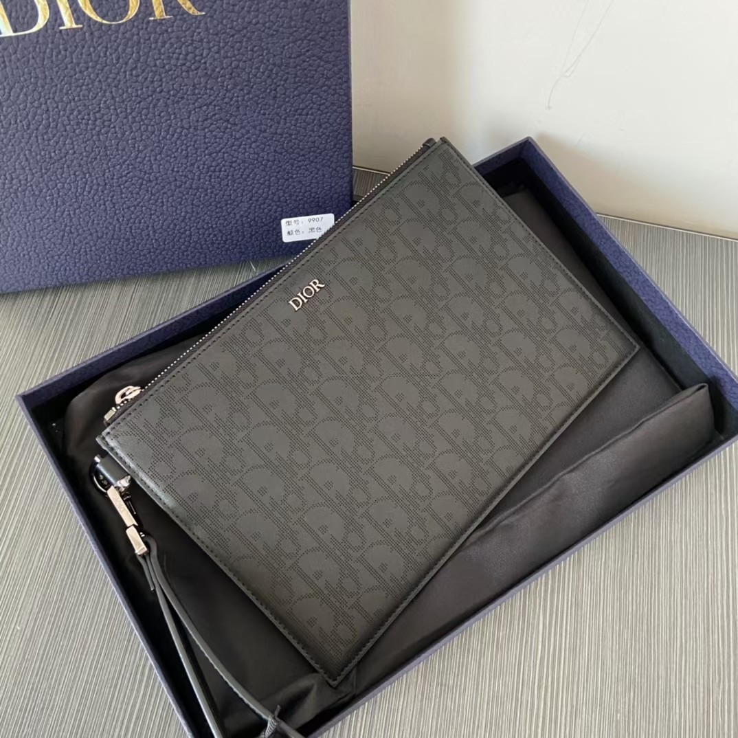 Clutch Cầm Tay Dior Nam Màu Đen 9906