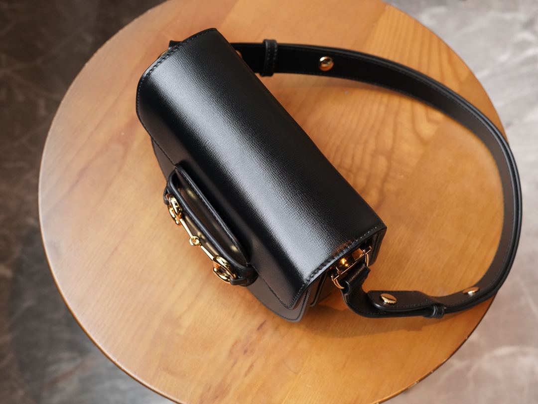 Mini sac rond Gucci Horsebit 1955 760191 (Black)