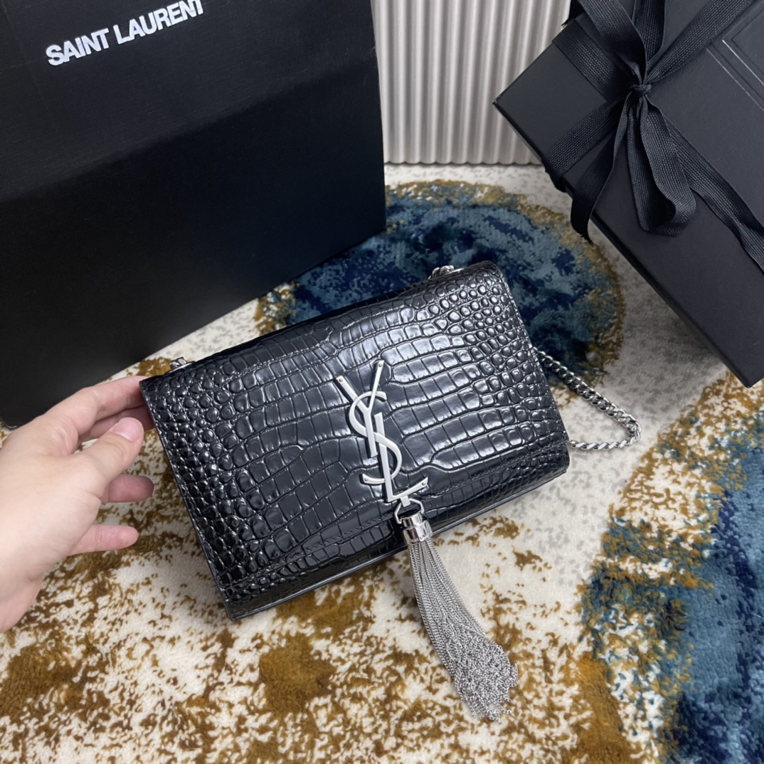 YSL KATE 474366 (Black-silver)