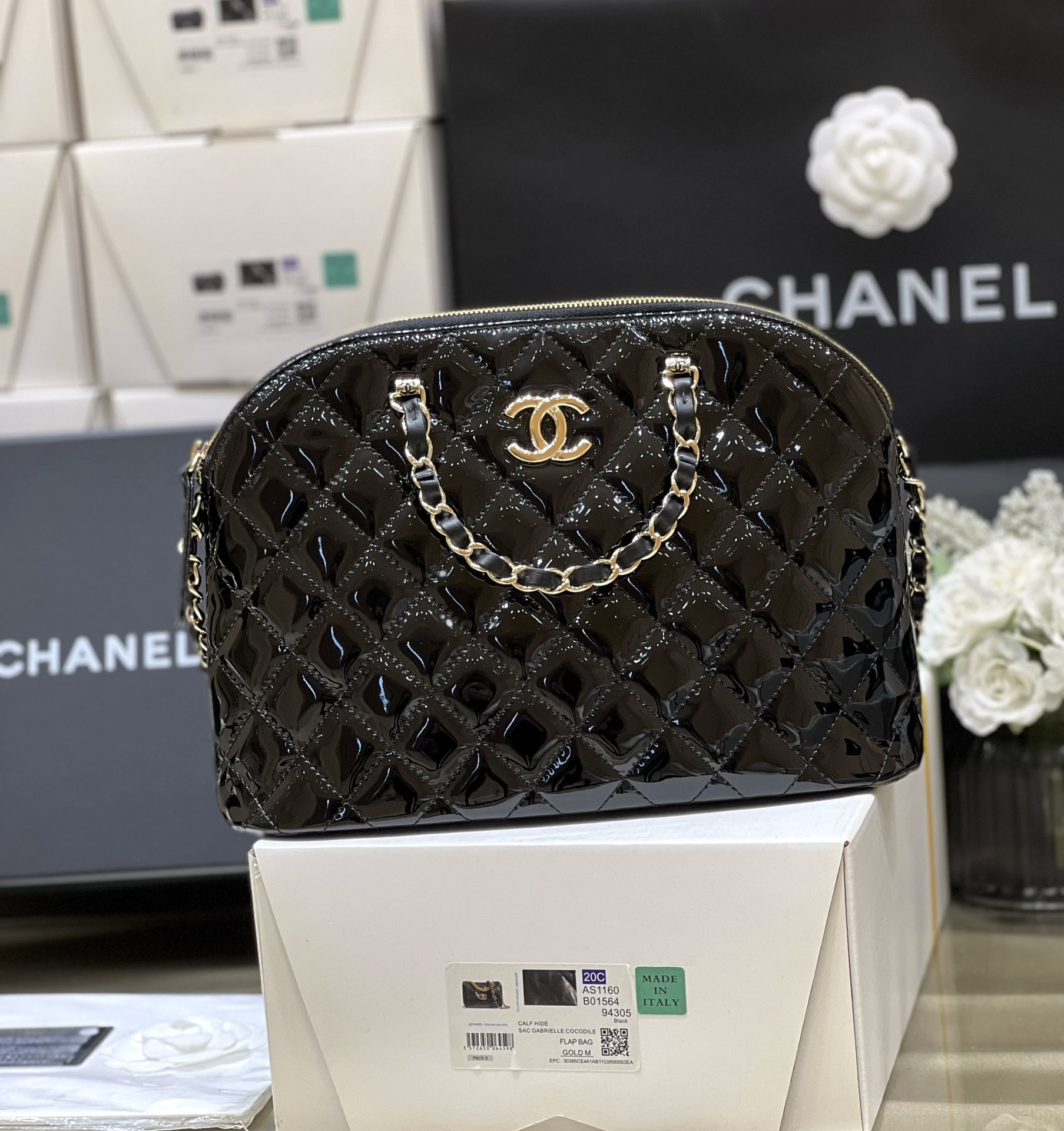 Túi Xách Chanel AS3969 Màu Đen Da Bóng