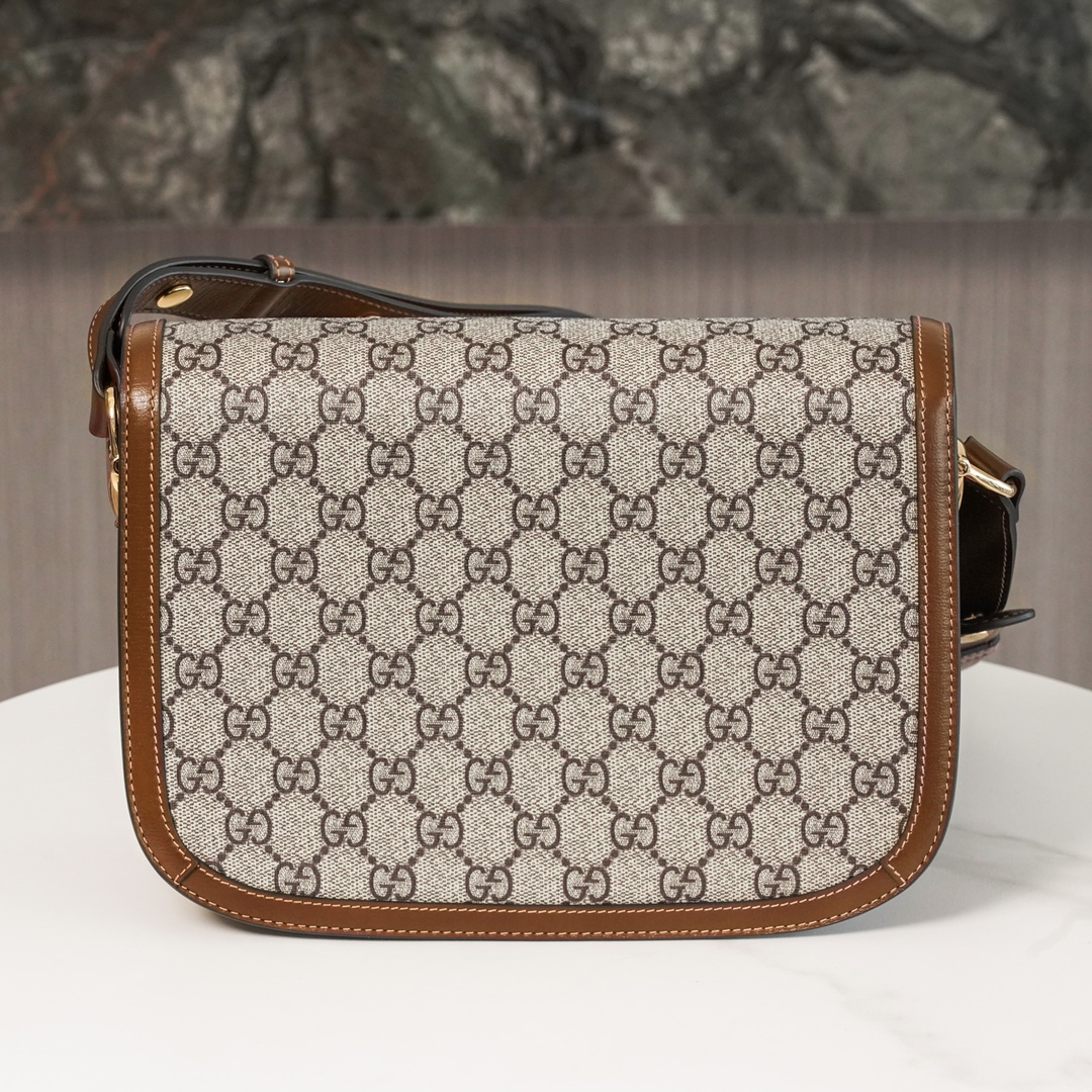 Túi Xách Nữ Gucci Horsebit 1955 602204 Logo Nâu 