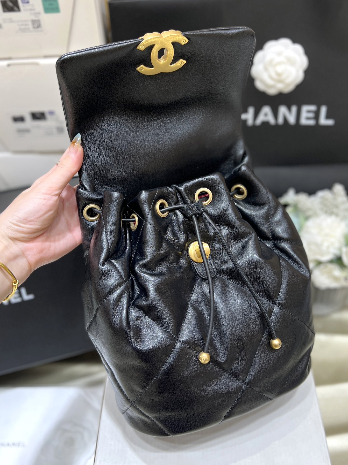Balo Chanel AS4223 Màu Đen 