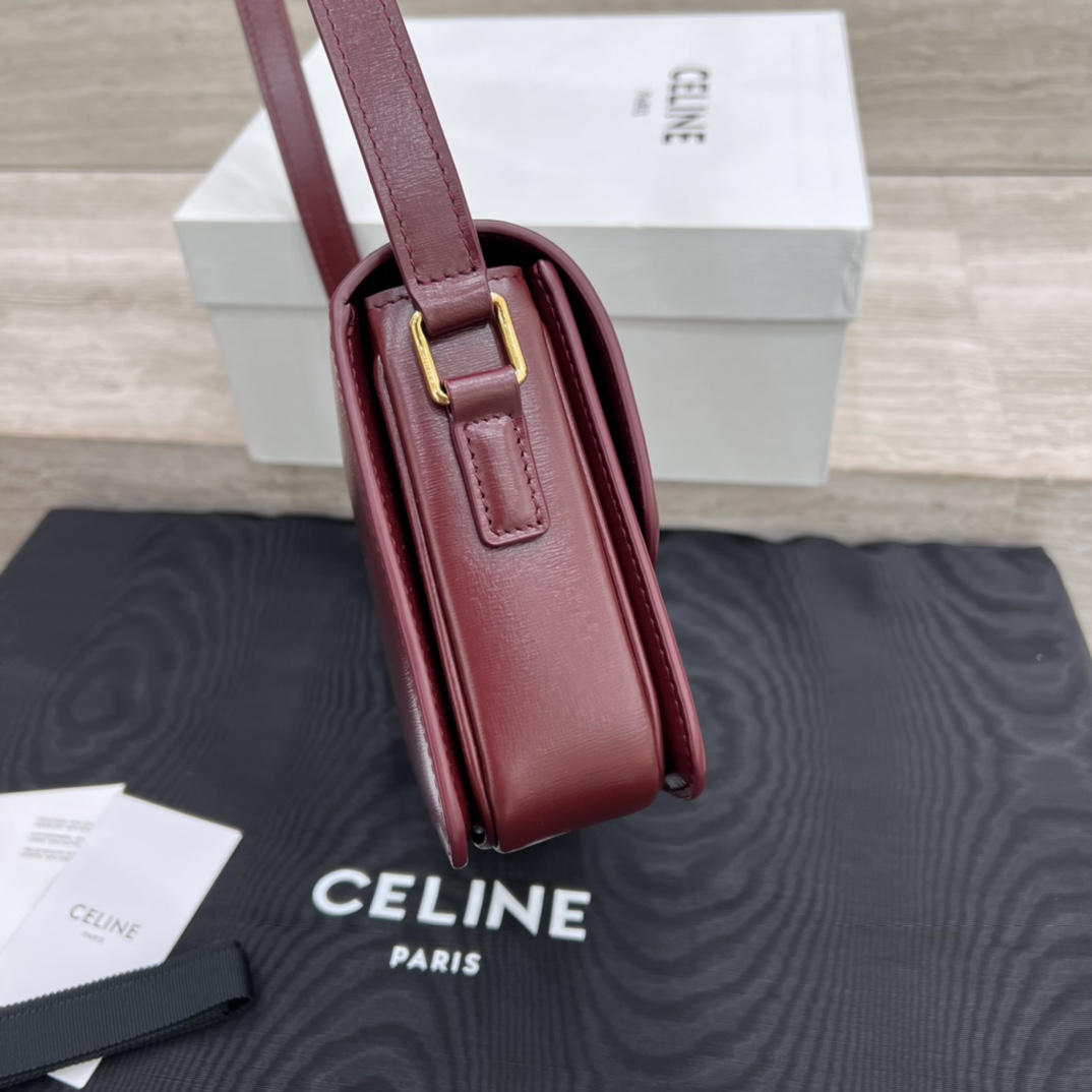 Túi xách Celine Teen Triomphe 188423 màu đỏ đô 