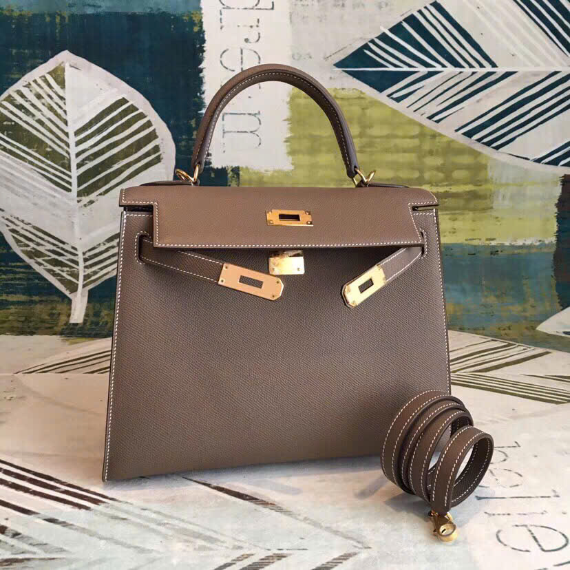 Túi xách Hermes Kelly màu nâu 