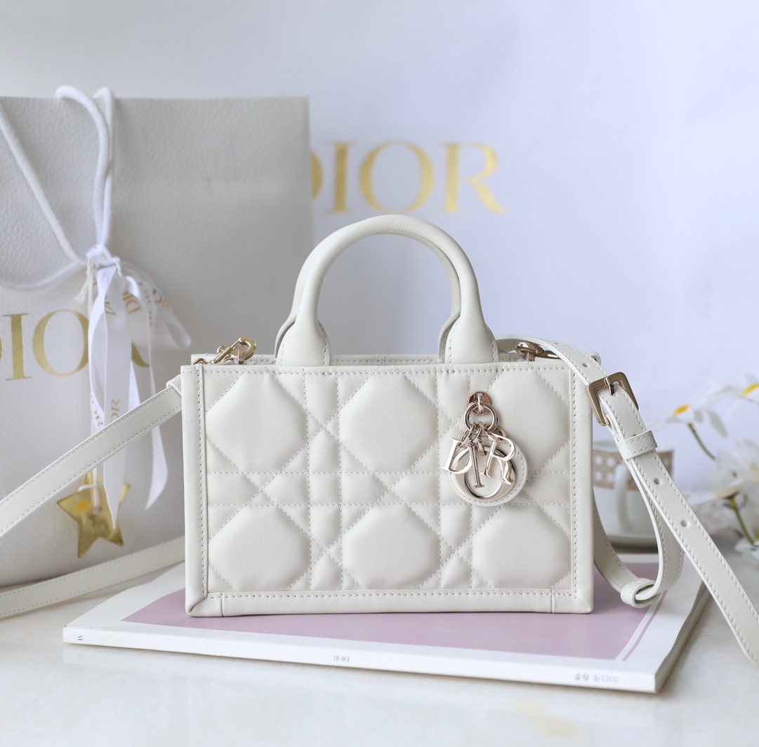 Túi Dior Caro Nữ Màu Trắng
