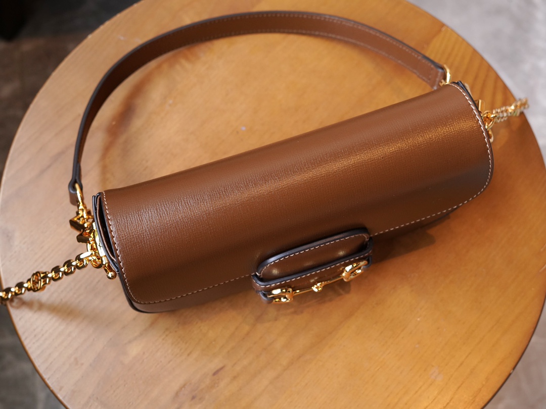 Sac à épaule Gucci Horsebit 1955 petite taille 735178( Brow) 