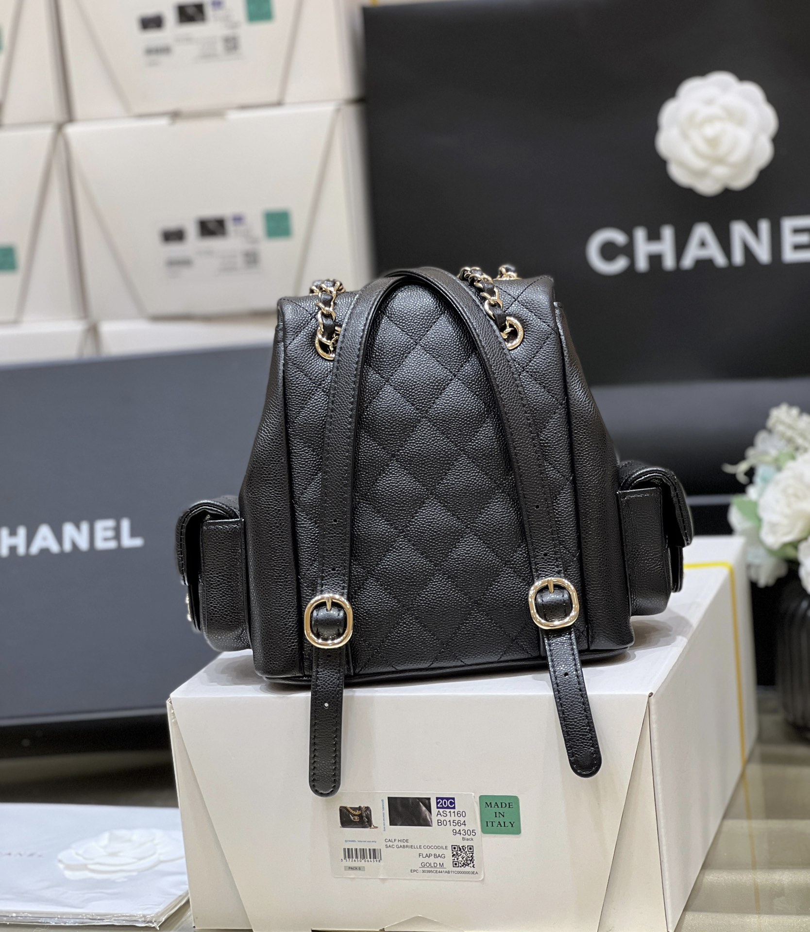 Balo Chanel AP4399 Màu Đen 