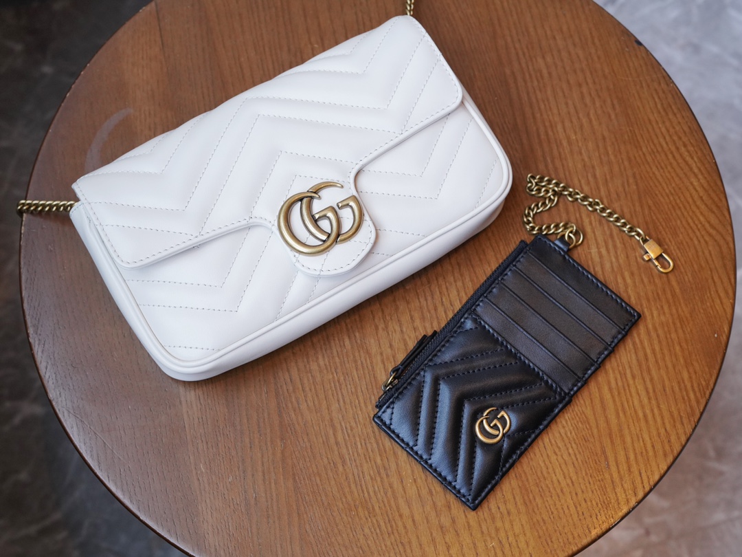 Túi Xách Nữ Mini sac GG Marmont 751526 Màu Trắng