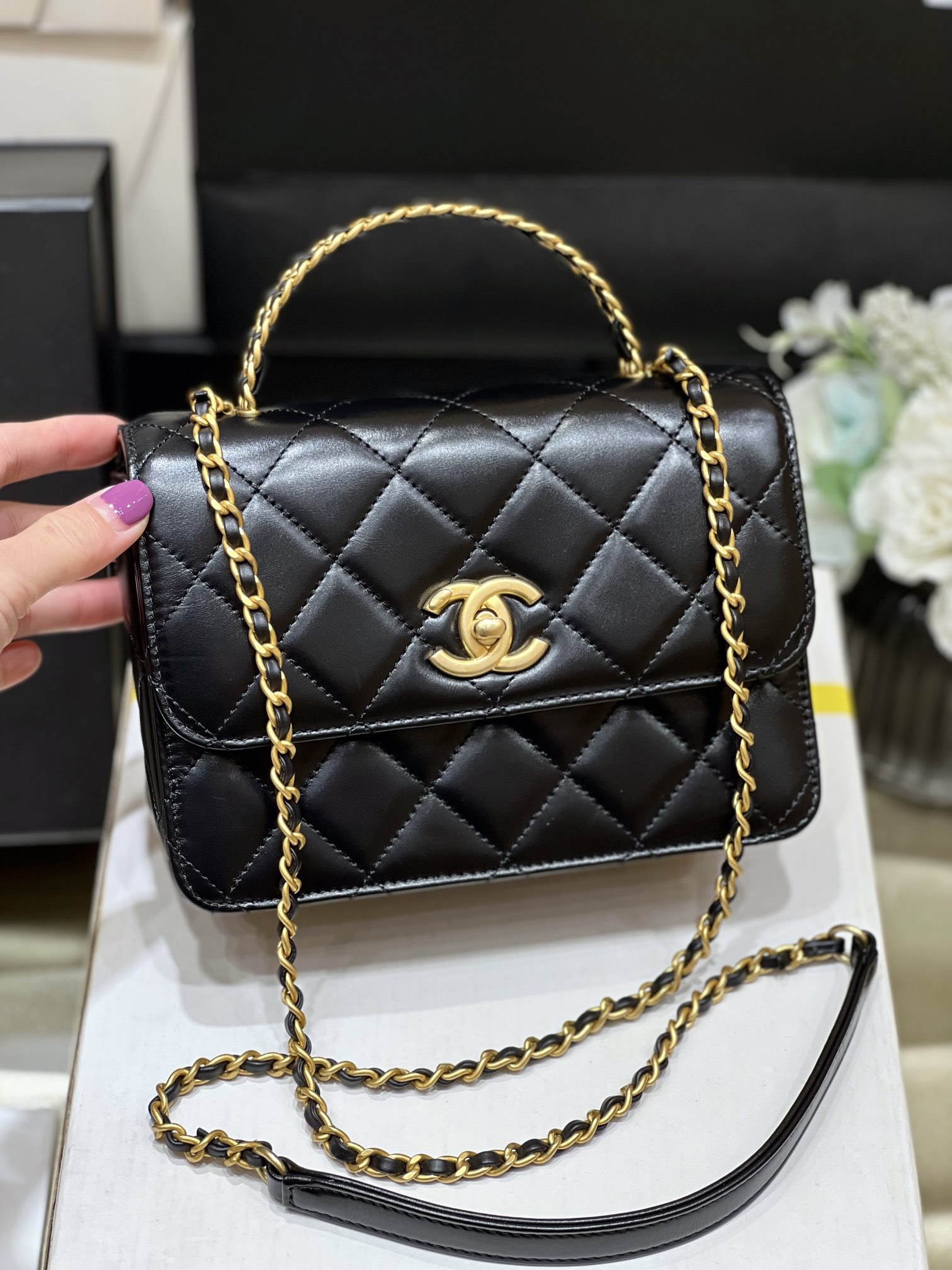 Túi Xách Chanel Small Flap bag AS3886 Màu Đen