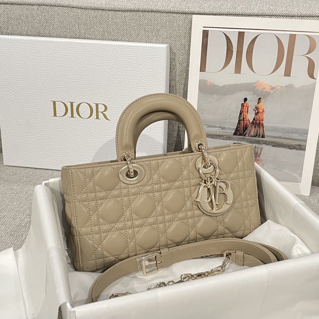 Túi Xách Tay Dior D-Joy Nữ Màu Be