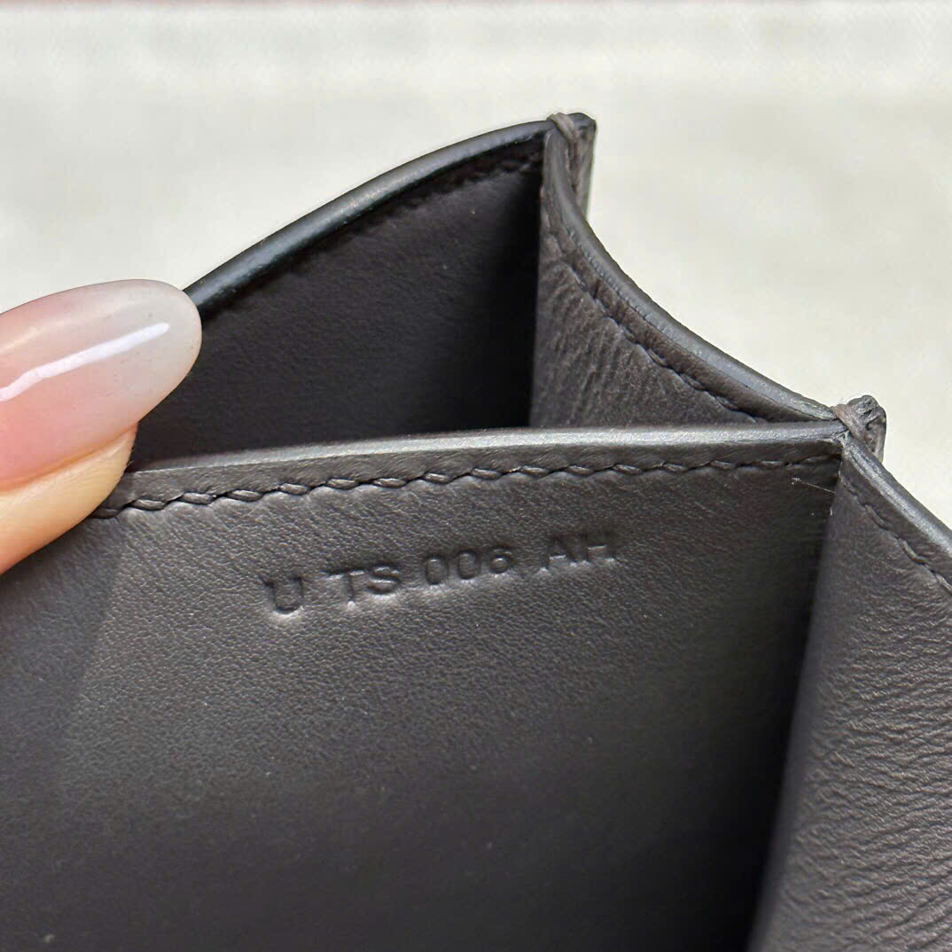 Túi xách Hermes Constance màu xám logo bạc 