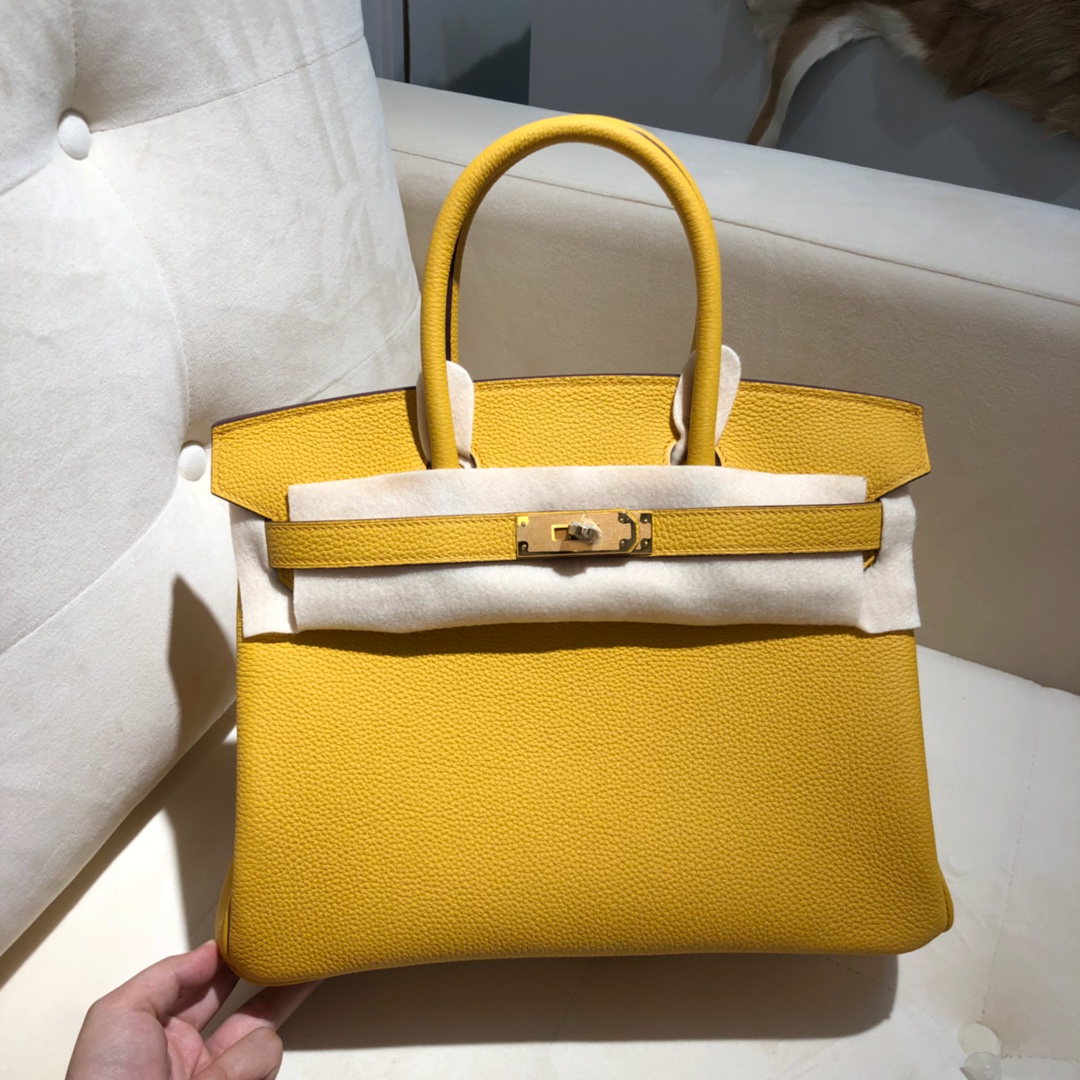 Túi xách hermes birkin màu vàng 