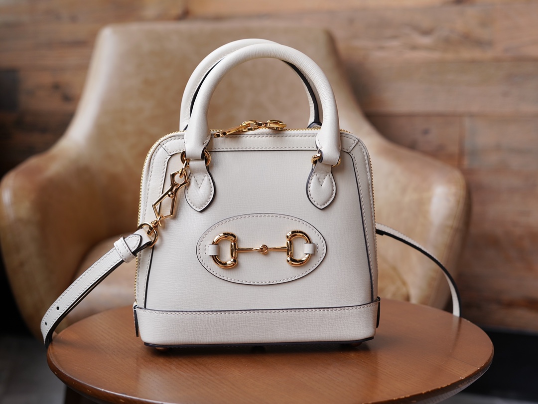 Túi Xách Nữ Mini Gucci Horsebit 1955 640716 Màu Trắng