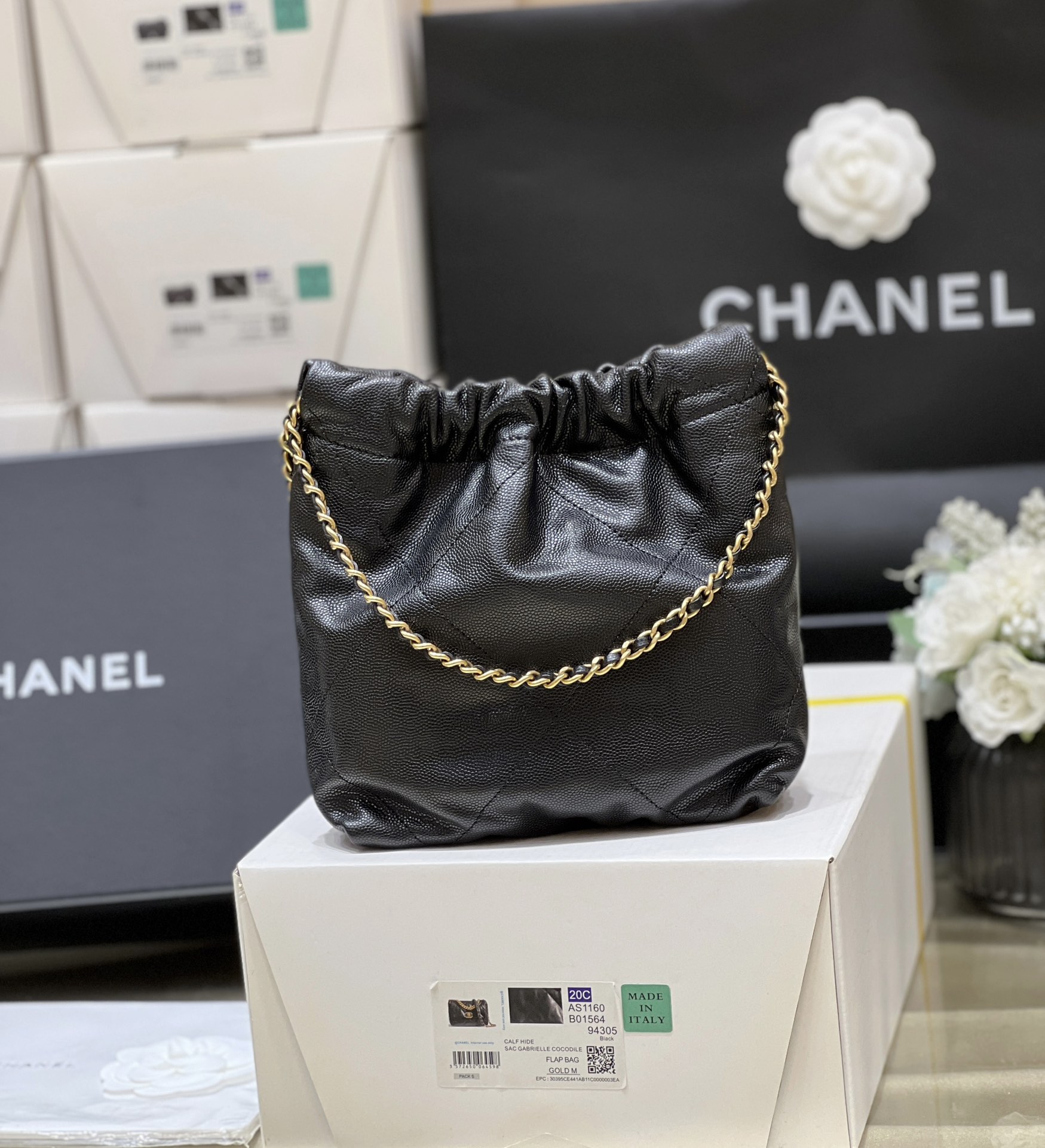 Túi Xách Chanel C22Bag AP3980 Màu Đen