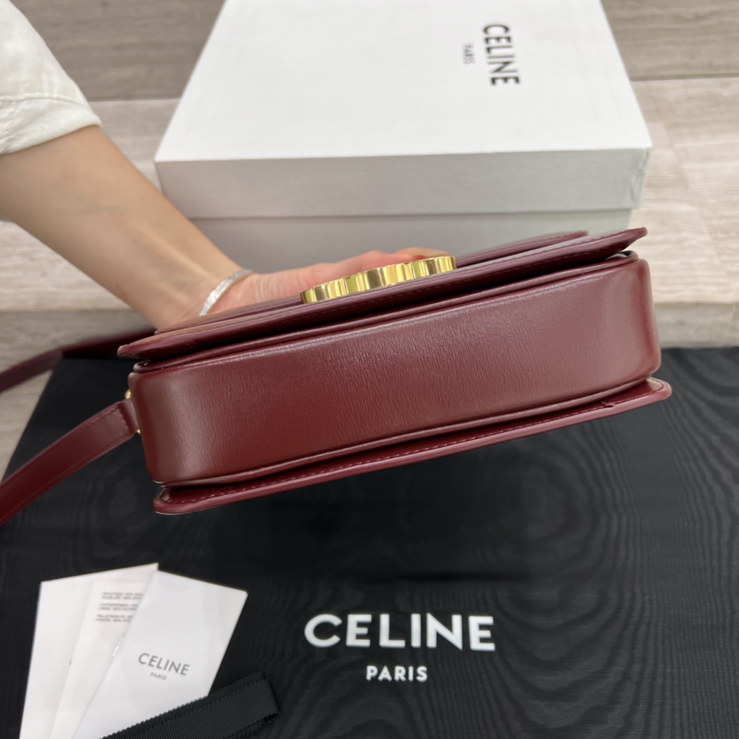 Túi xách Celine Teen Triomphe 188423 màu đỏ đô 