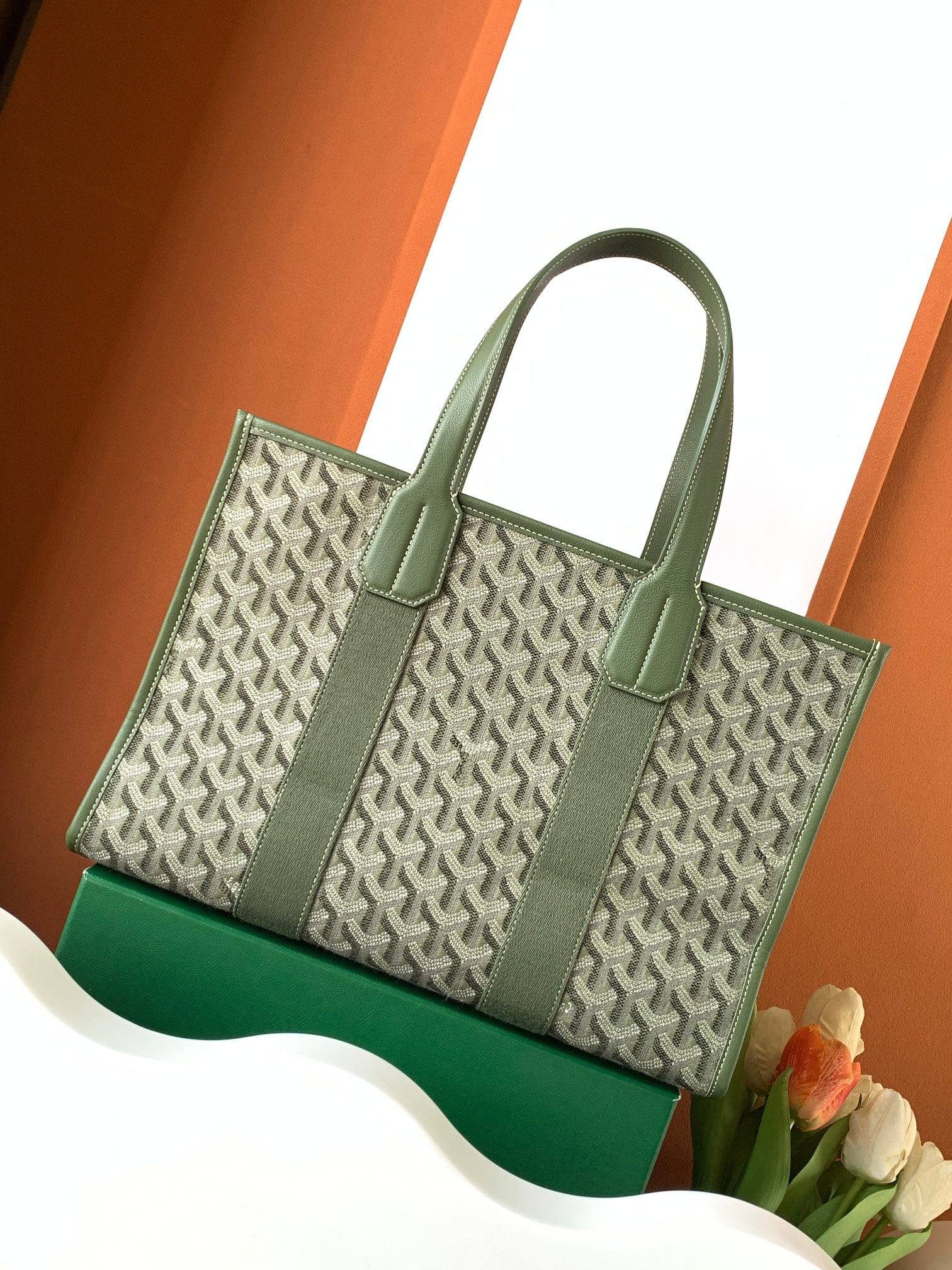 goyard tote bag 8088 (green)