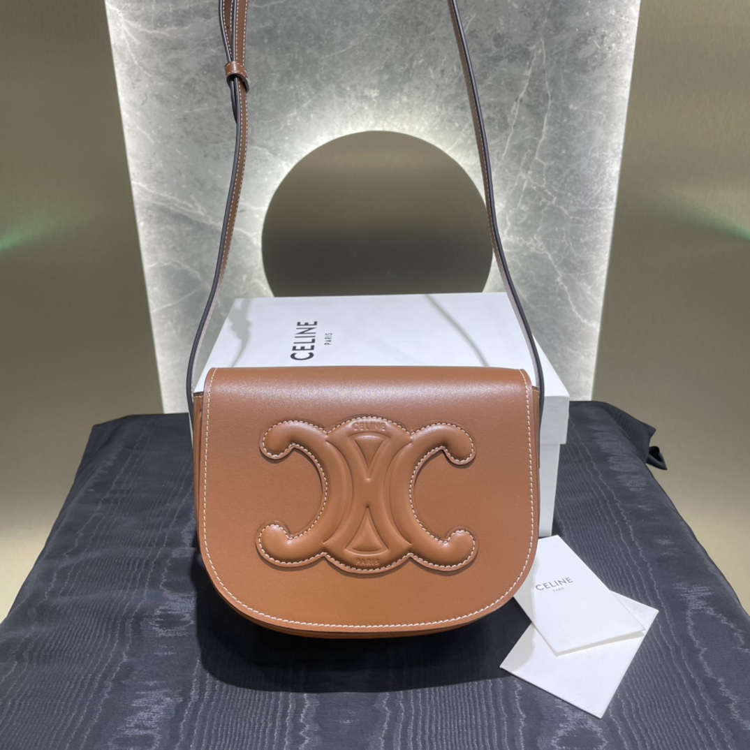 Túi Xách Nữ Folco Cuir Triomphe 198263 Màu Nâu 