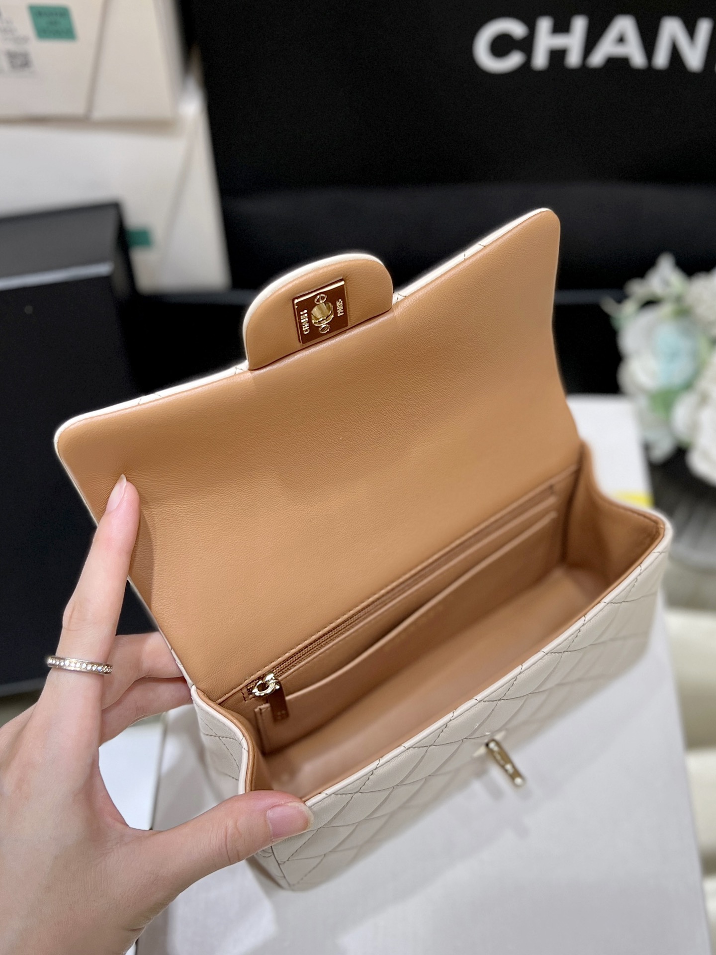 Chanel CF Mini Handle AS2431 (Beige)