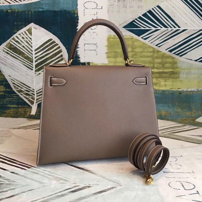 Túi xách Hermes Kelly màu nâu 