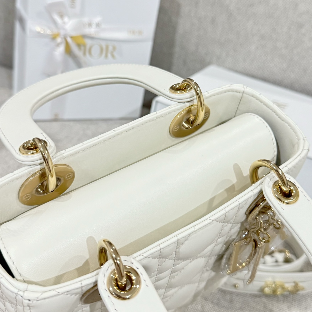 Túi Xách tay Lady Dior Nữ Màu Trắng