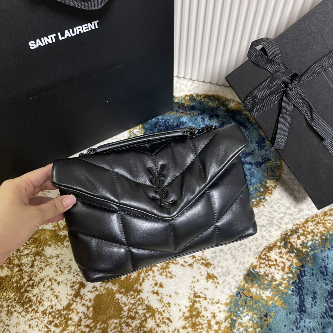 Túi Xách YSL LoulouPuffer 59337 Màu Đen