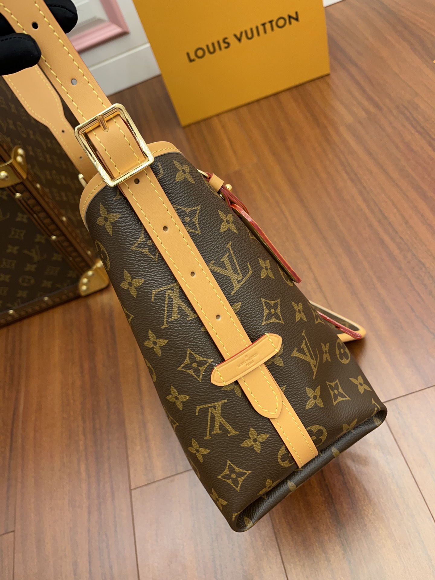 Túi Đeo Vai Nữ Louis Vuitton LV Carryall PM Bag M46203 Màu Nâu